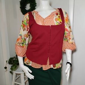 New Plus Size Women's Burgundy Vest / Sleeveless Top